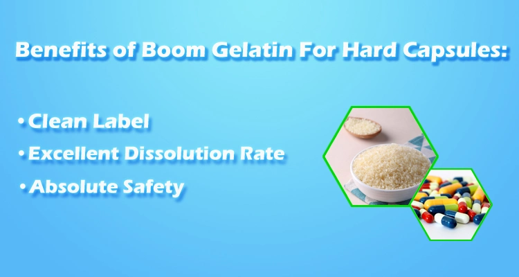 Boom Pharmaceutical Grade 250 Bloom Bovine Bone Gelatin for Hard Capsule